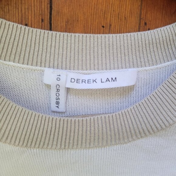 Derek Lam Tan White Tee, sz Small-Medium - Picture 3 of 10